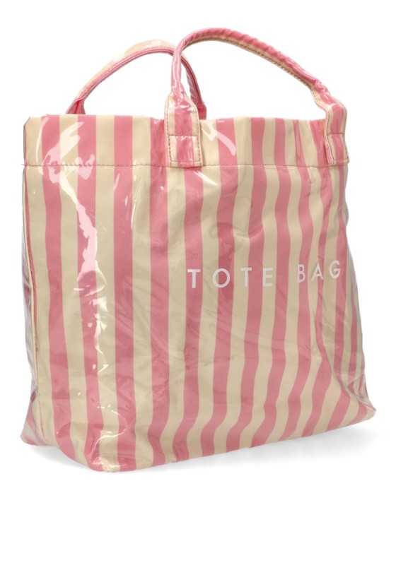 Bolsa de playa textil rosa para mujer Luna Collection ZYL219989