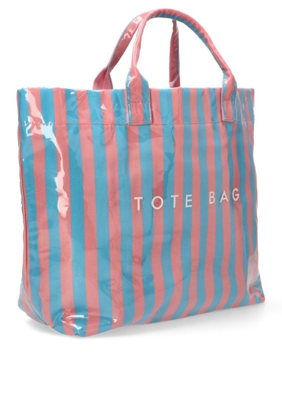 Bolsa de playa textil azul para mujer Luna Collection ZYL219989