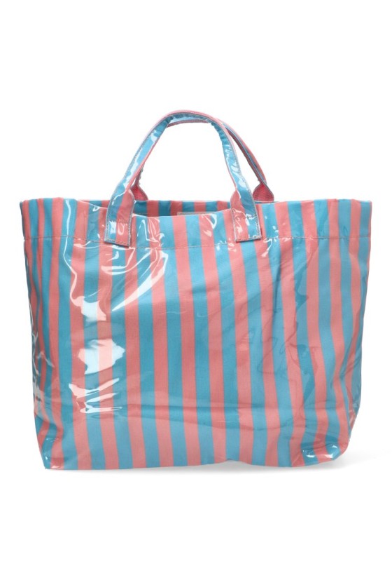 Bolsa de playa textil azul para mujer Luna Collection ZYL219989
