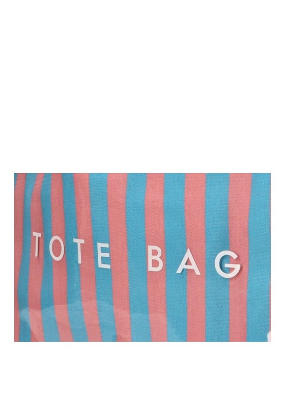 Bolsa de playa textil azul para mujer Luna Collection ZYL219989