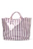 Bolsa playa textil lila con cierre velcro para mujer Luna Collection ZYL219989