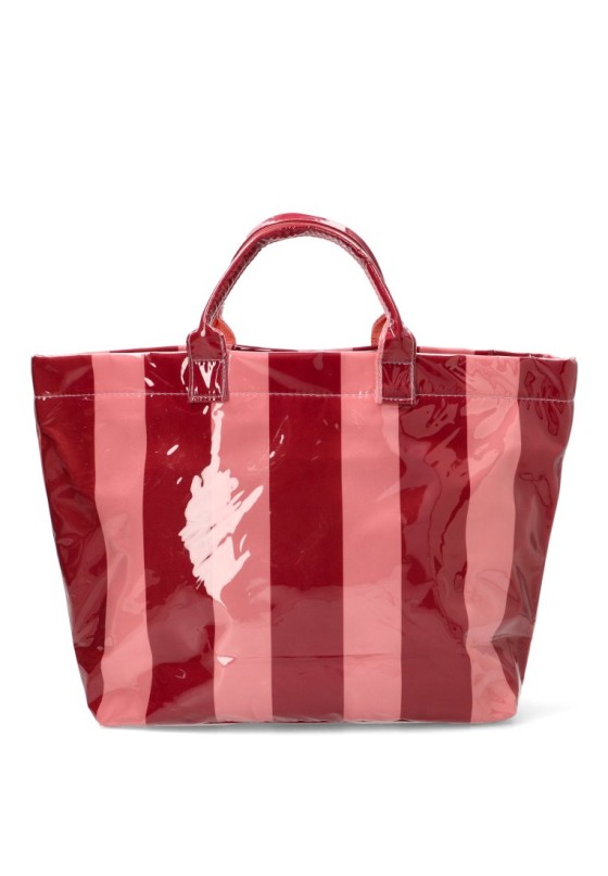 Bolsa playa de mujer Luna Collection ZYL220118 rosa con rayas anchas