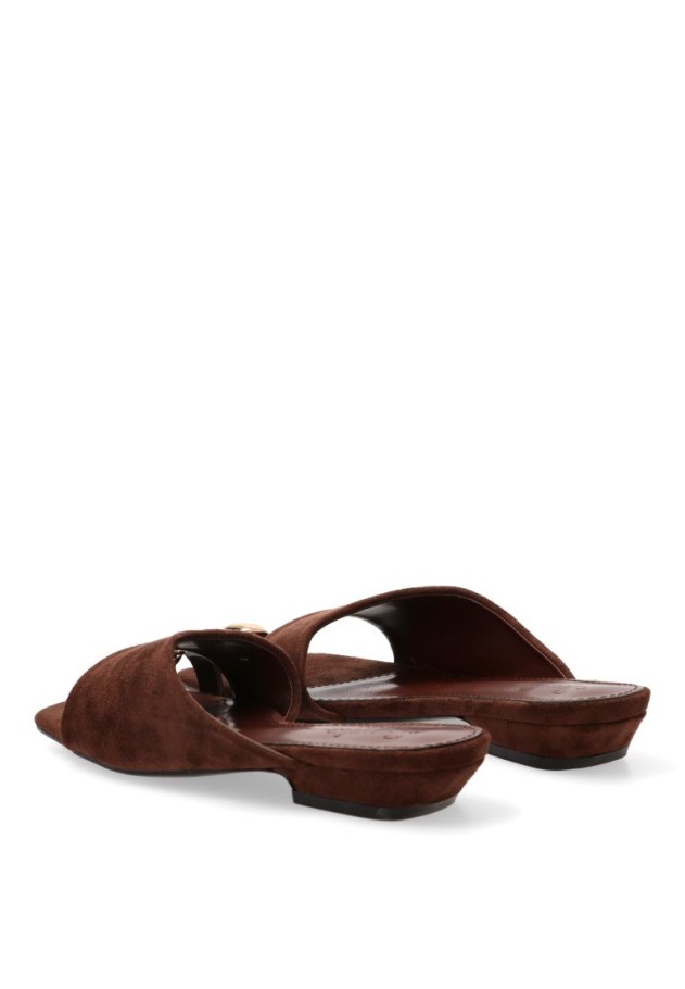 Sandalia marrón con tacón medio de mujer SORAIA modelo TC-2A038