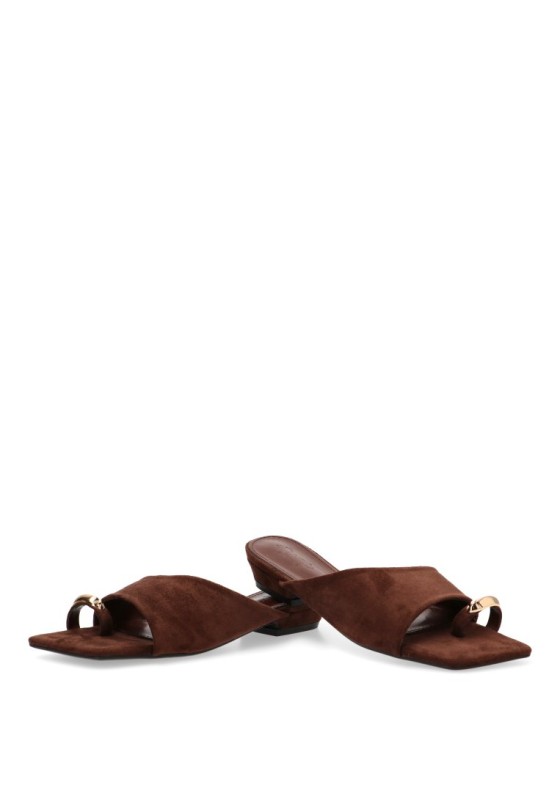 Sandalia marrón con tacón medio de mujer SORAIA modelo TC-2A038