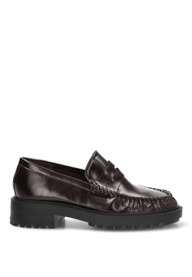 Mocasín sintético marrón para mujer Luna Collection X6044