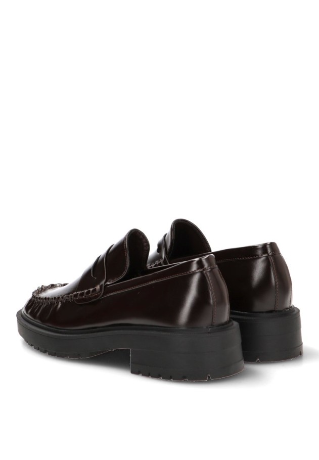 Mocasín sintético marrón para mujer Luna Collection X6044