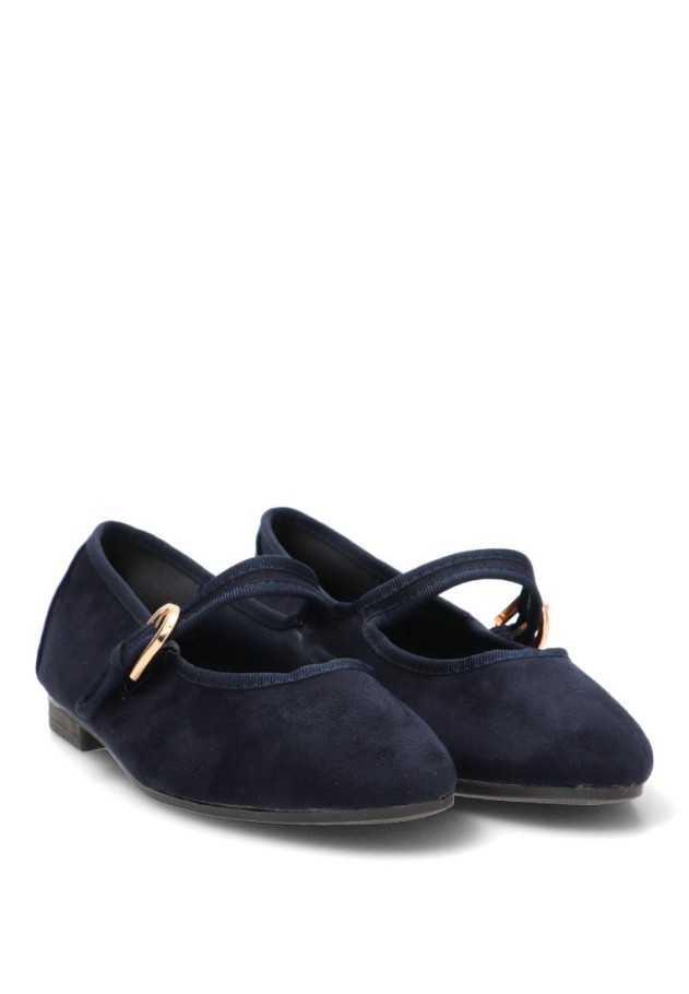 Bailarina azul de mujer Luna Collection con suela plana YS-6145