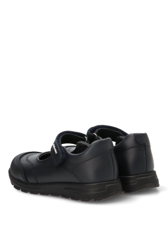 Zapato colegial de niña PABLOSKY 3342 en piel marino con suela plana