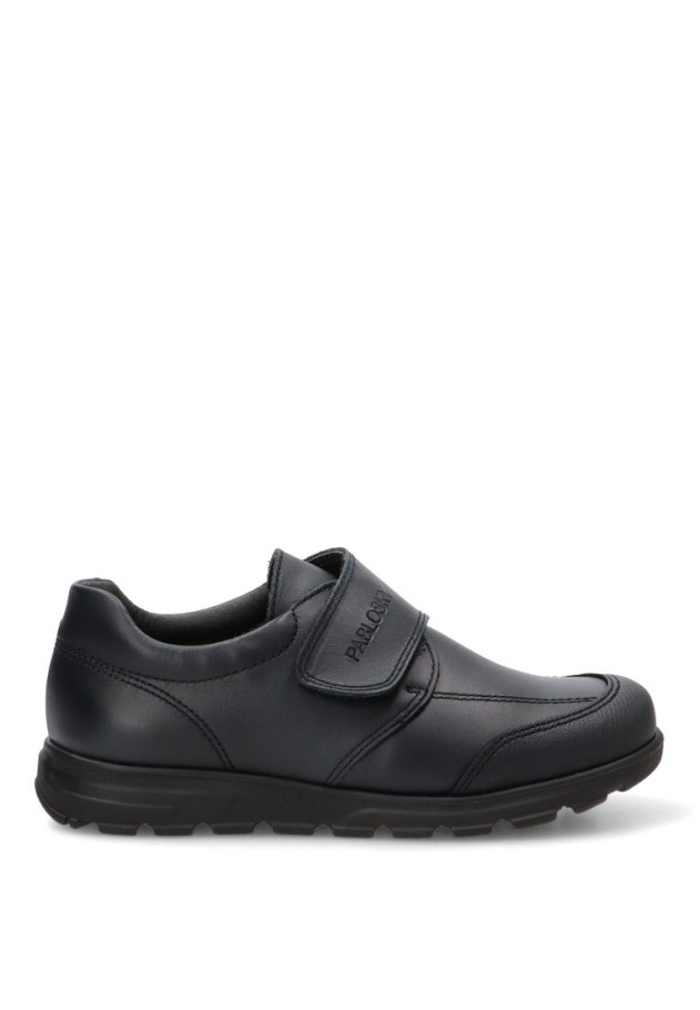 Zapato colegial en piel azul de niño PABLOSKY 3345