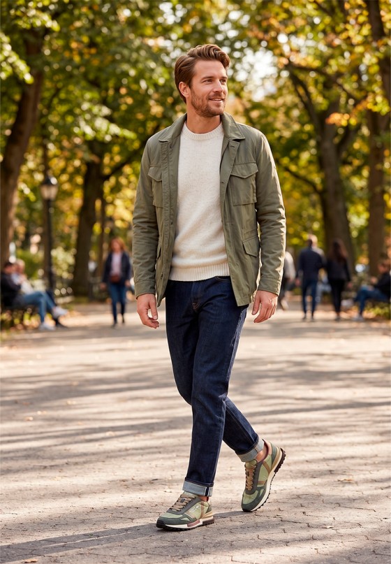 Deportivo de piel kakhi para hombre LACOSTE 52SMA0087