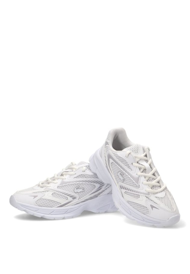 Deportivo blanco sintético con suela plana para mujer LACOSTE 51SUJ0012