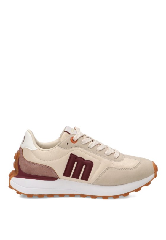 Deportivo casual beige sintético para mujer MUSTANG modelo 60838