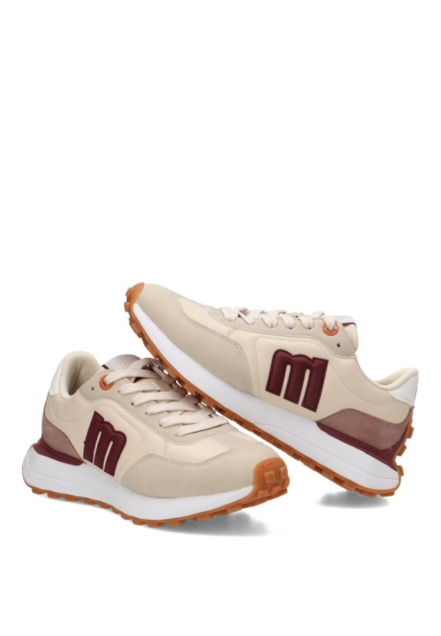 Deportivo casual beige sintético para mujer MUSTANG modelo 60838