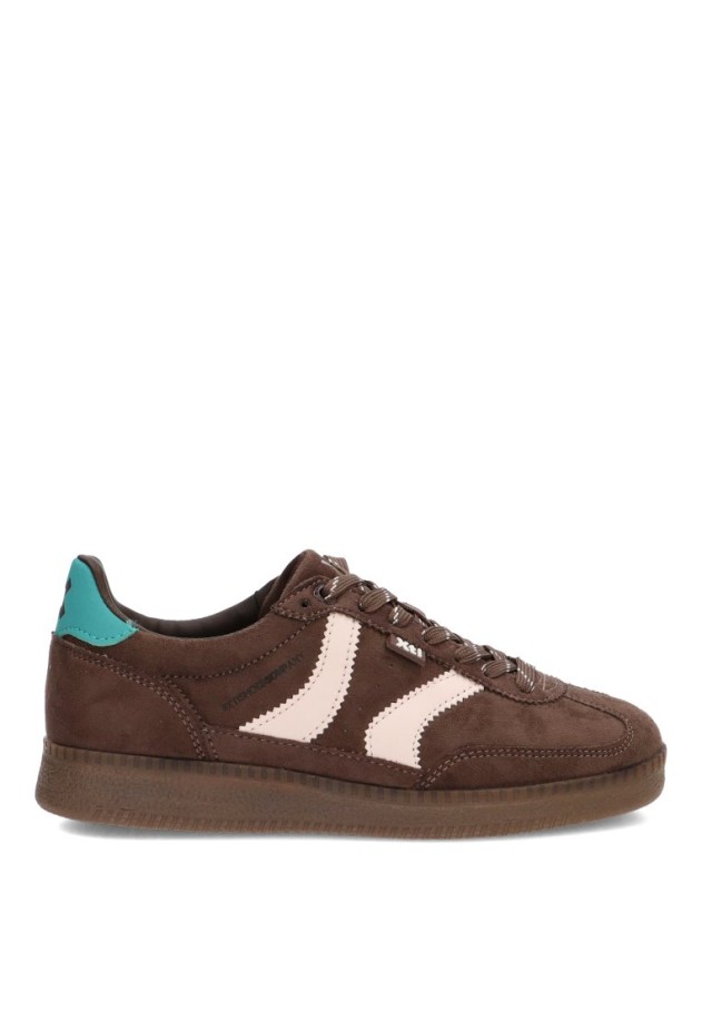 Deportivo marrón sintético con suela plana para mujer XTI 146125