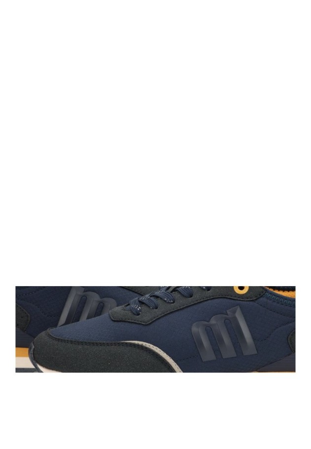 Deportivo marino sintético con suela plana para hombre MUSTANG 84859