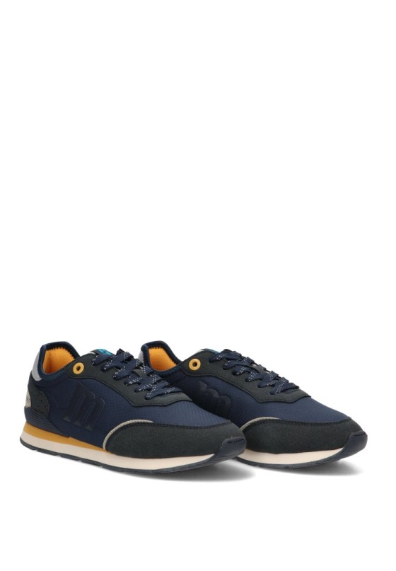 Deportivo marino sintético con suela plana para hombre MUSTANG 84859