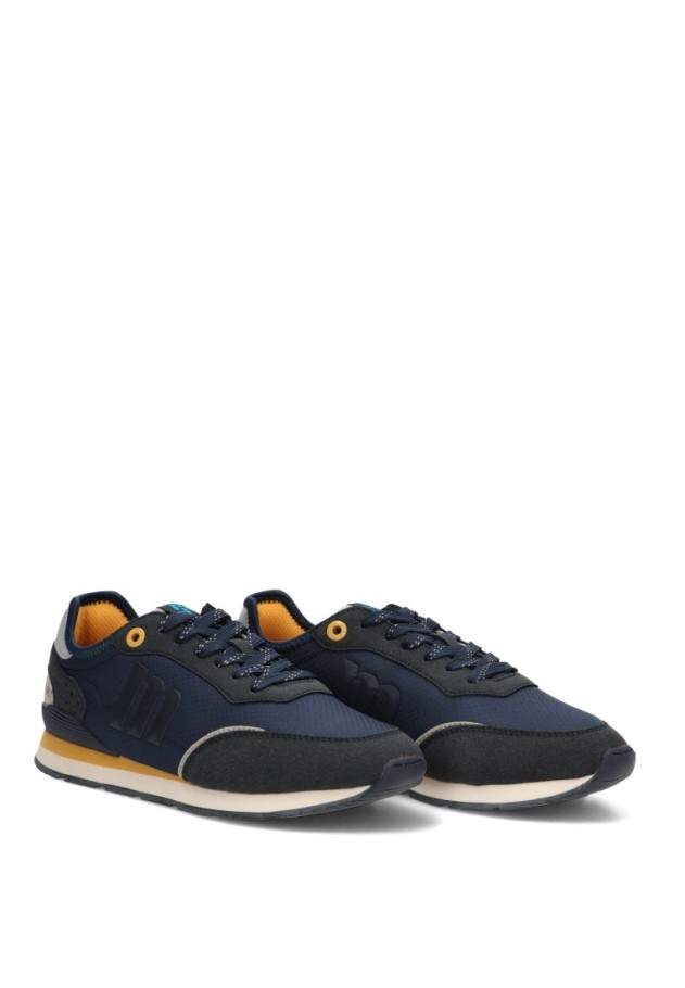 Deportivo marino sintético con suela plana para hombre MUSTANG 84859