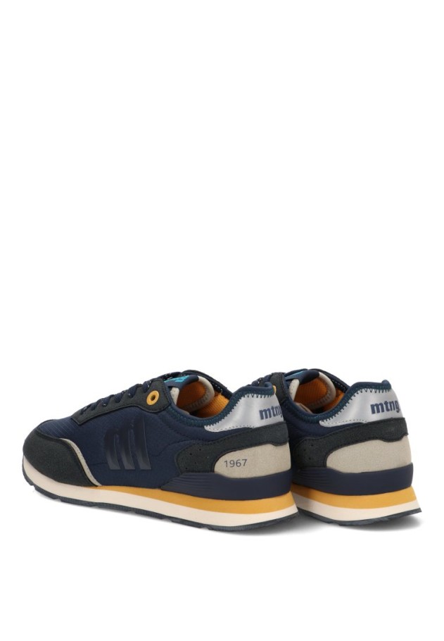 Deportivo marino sintético con suela plana para hombre MUSTANG 84859