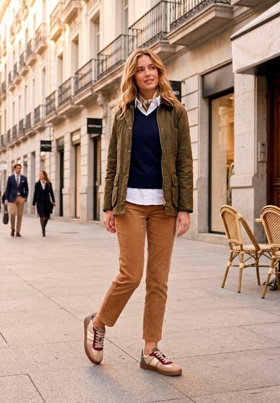 Deportivo casual de mujer MUSTANG 60860 en beige sintético con suela plana