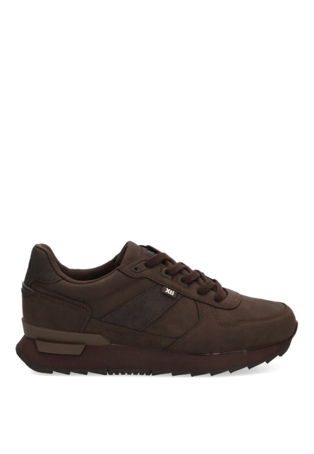 Deportivo casual para hombre XTI 146782 marrón con suela plana
