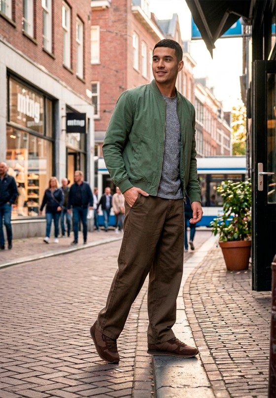 Deportivo casual de hombre MUSTANG 84890 en color café