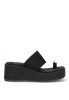 Sandalia de mujer CF-5617 en negro con cuña de yute
