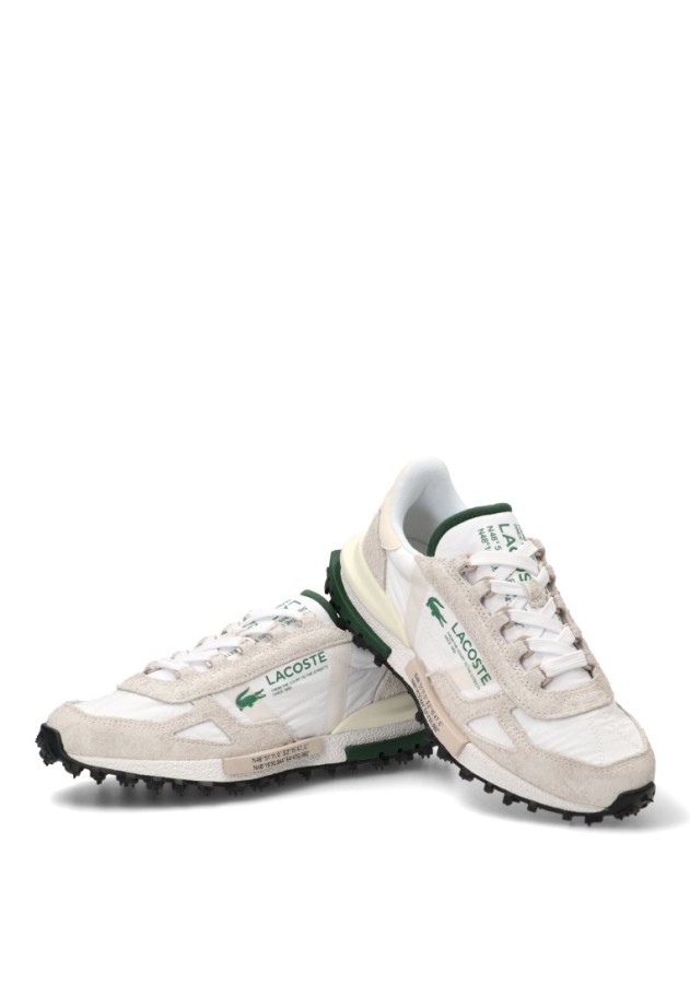 Deportivo casual de hombre LACOSTE 51SMA0041 en piel blanca con suela plana