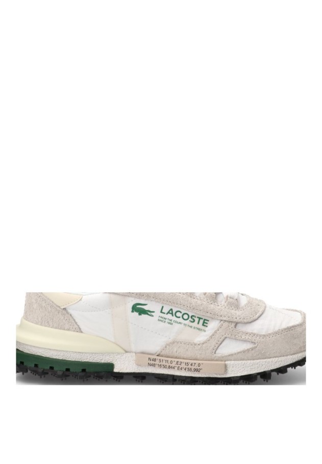 Deportivo casual de hombre LACOSTE 51SMA0041 en piel blanca con suela plana