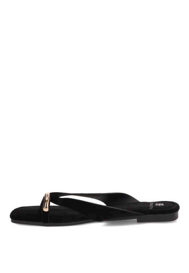 Sandalia negra de mujer BUONAROTTI CF-5818