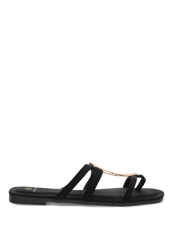 Sandalia negra de mujer Luna Collection NHG-5688