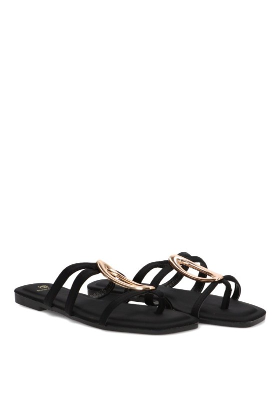 Sandalia negra de mujer Luna Collection NHG-5688