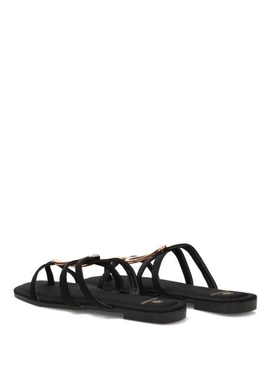 Sandalia negra de mujer Luna Collection NHG-5688