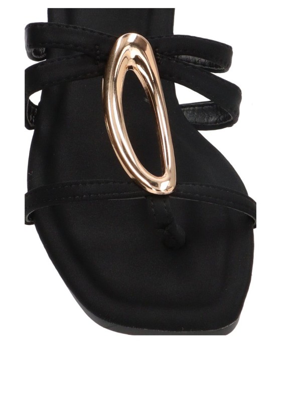Sandalia negra de mujer Luna Collection NHG-5688