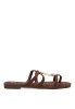 Sandalia plana café de mujer Luna Collection NHG-5688