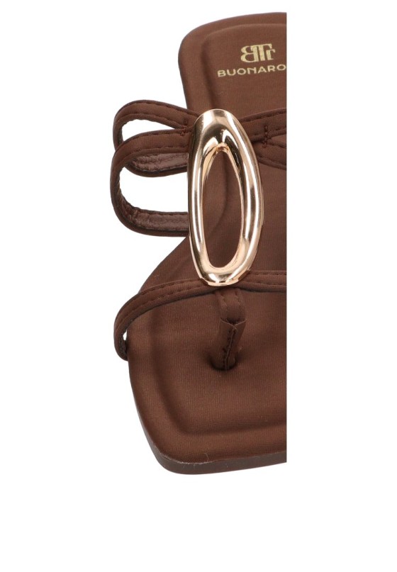 Sandalia plana café de mujer Luna Collection NHG-5688