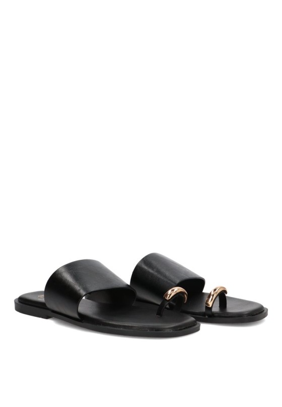 Sandalia negra de mujer Luna Collection HG-5685