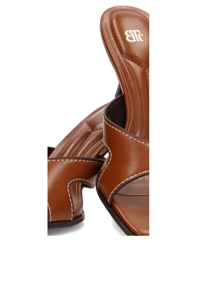Sandalia pala camel de tacón alto para mujer Luna Collection BP-5721