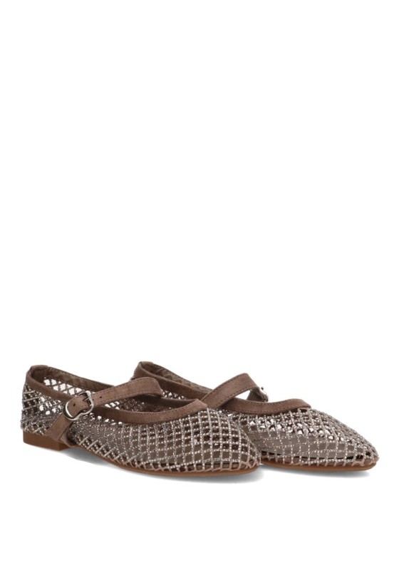 Bailarina con redecilla y brillo de mujer 9861