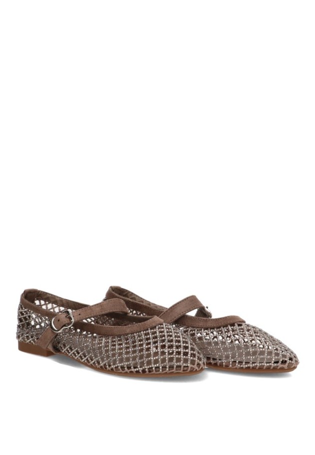 Bailarina con redecilla y brillo de mujer 9861
