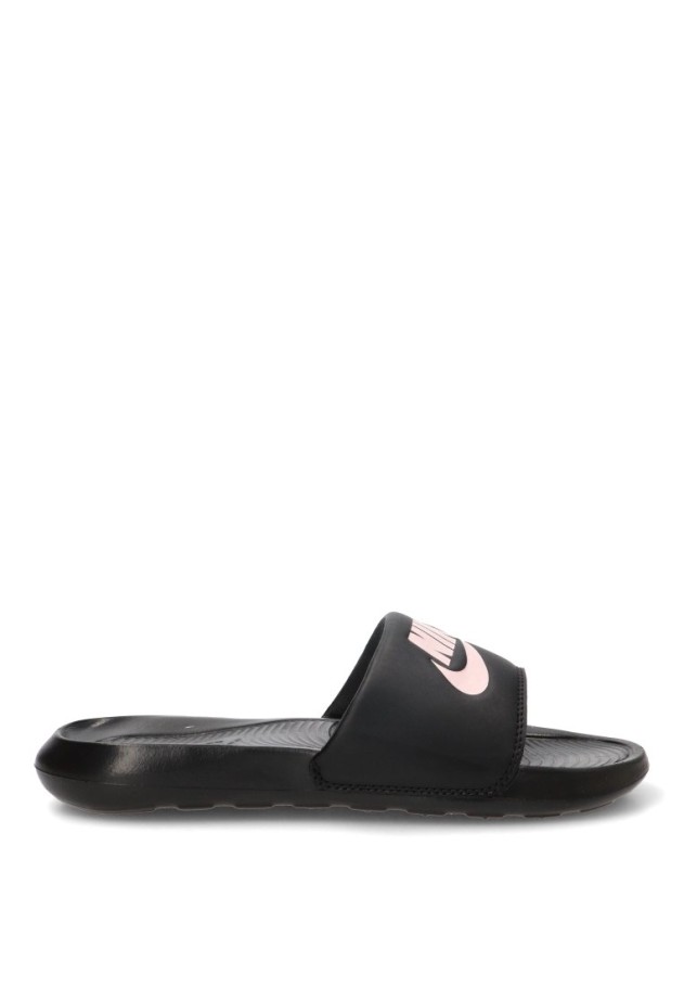 Chanclas de playa Nike CN9677 negras con pala de goma y suela plana para mujer