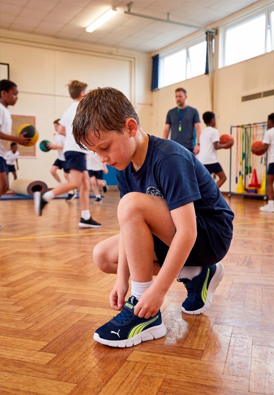Deportivo azul PUMA 401519 para niño con cierre de velcro