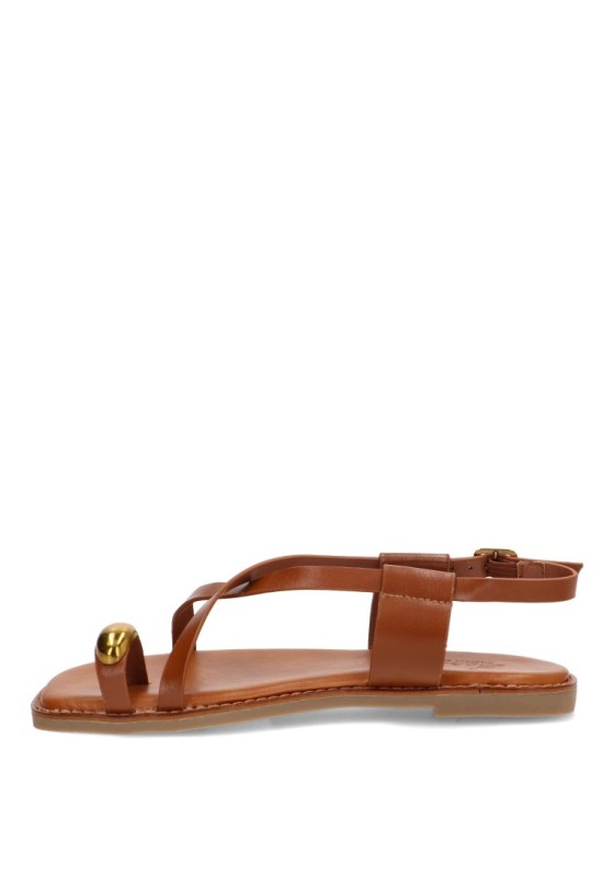 Sandalia plana camel de mujer SORAIA GZ-1U42
