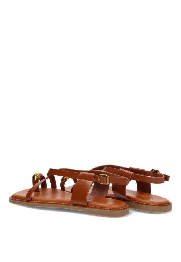 Sandalia plana camel de mujer SORAIA GZ-1U42