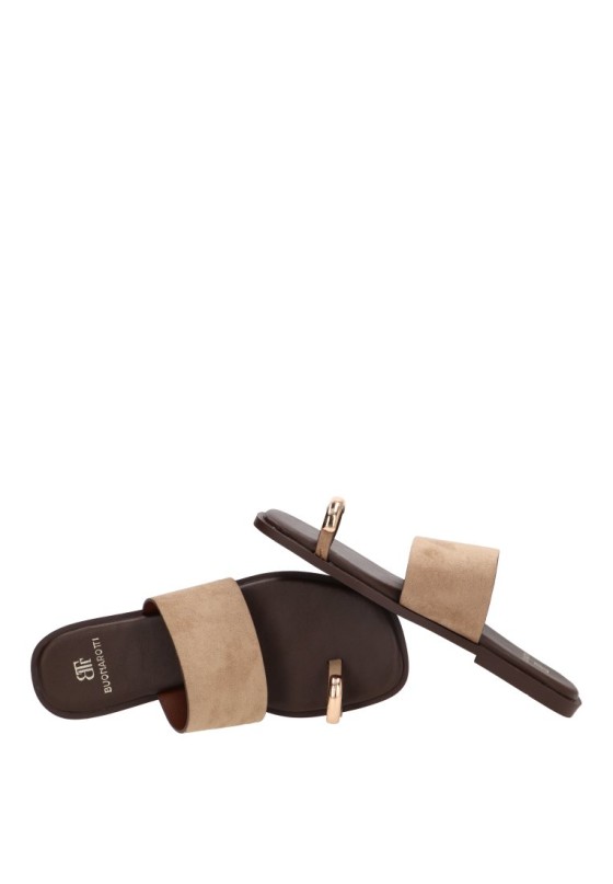 Sandalia kaki con suela plana de mujer Luna Collection HG-5685