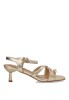 Sandalia oro con tacón medio para mujer BUONAROTTI A-5742
