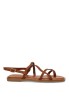 Sandalia SORAIA GZ1U4 cruzada trenzada camel para mujer