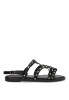 Sandalia negra de mujer SORAIA XZY-2A025 con tachuelas y suela plana