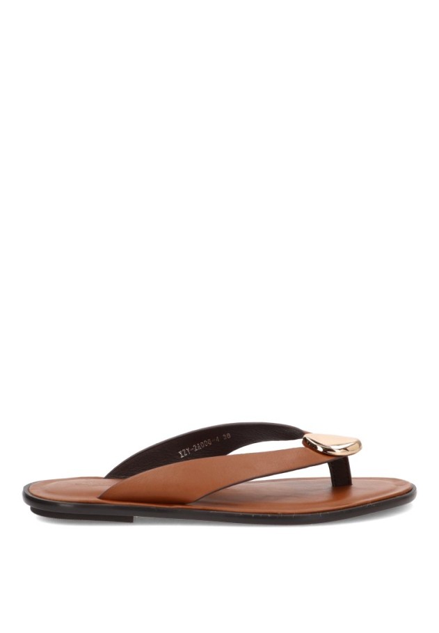 Sandalia camel de mujer SORAIA XZY-2A006