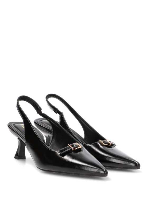 Zapato salón abierto negro de mujer ETIKA 63327