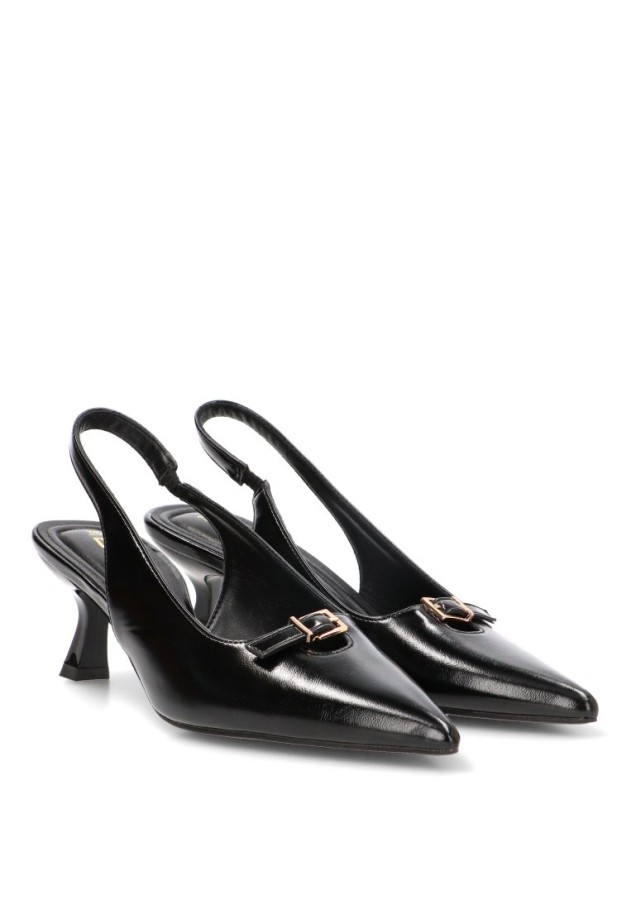 Zapato salón abierto negro de mujer ETIKA 63327
